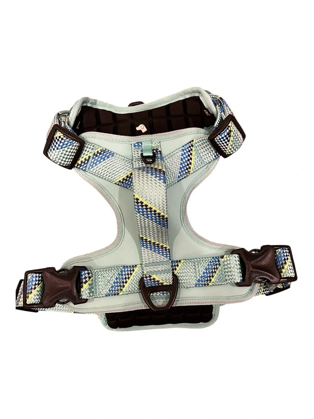 Arcadia Trail Mint Green & Multicolor Dog Harness L